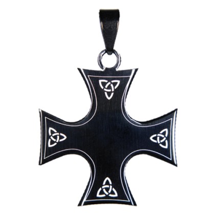 RVS hanger Iron Cross met Keltische knopen