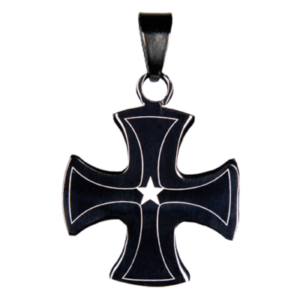 Zwarte RVS hanger Iron Cross