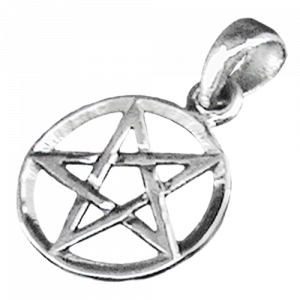 Zilveren hanger pentagram