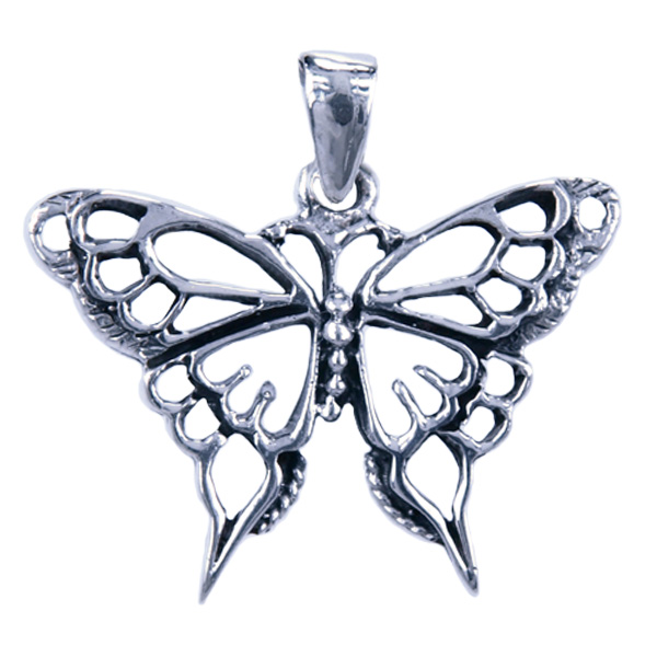 Zilveren hanger vlinder