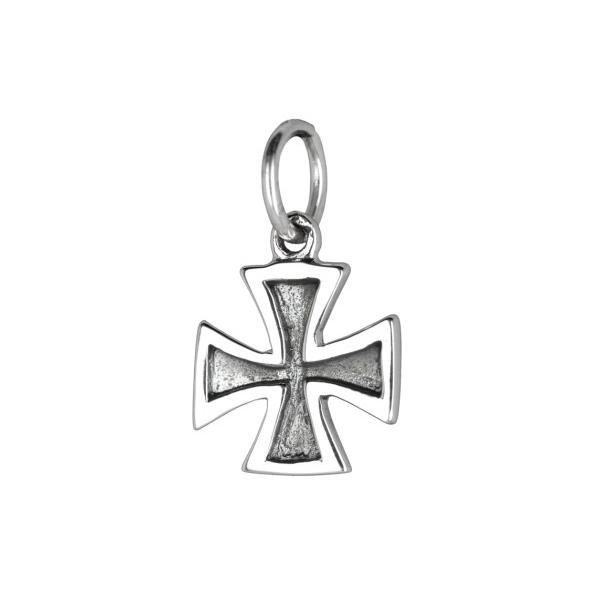 Zilveren hangertje iron cross