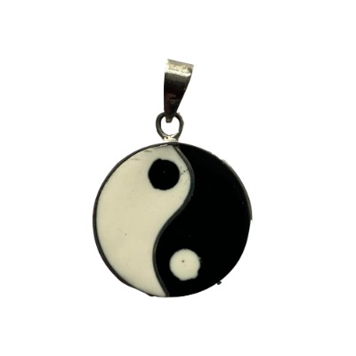 Zilveren hanger yin-yang