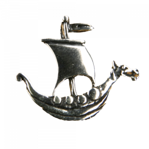 Zilveren hanger vikingenboot