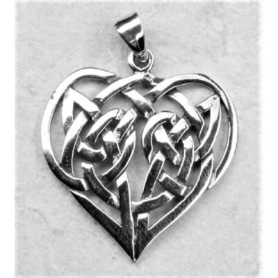 Zilveren hanger Keltisch hart