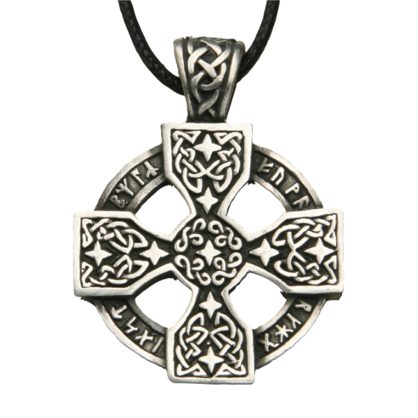 Tinnen hanger Keltisch kruis
