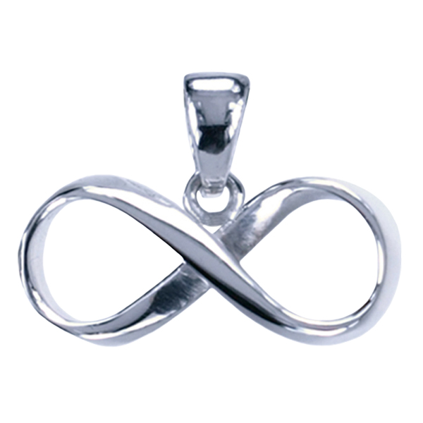 Zilveren hanger infinity