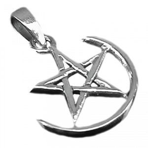 Zilveren hanger pentagram