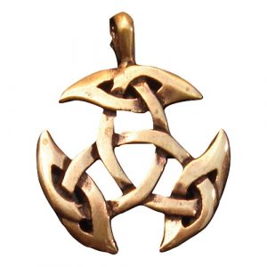 Bronzen hanger Keltische triquetra