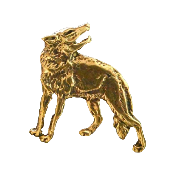 Bronzen hanger wolf