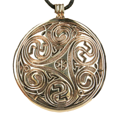 Bronzen hanger Keltische triskel