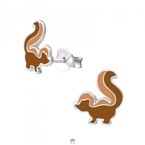 Zilveren oorstekers eekhoorntje