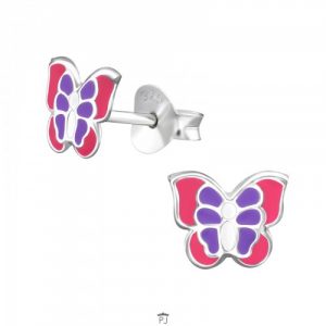 Zilveren oorstekers vlindertje