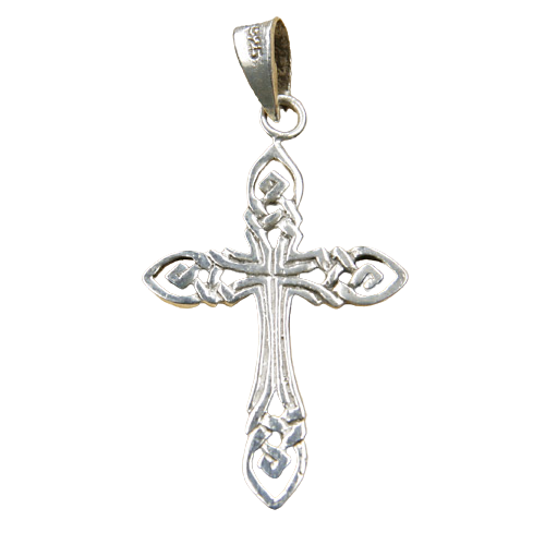 Zilveren hanger Keltisch kruis