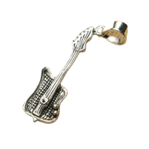 Zilveren hanger elektrische gitaar