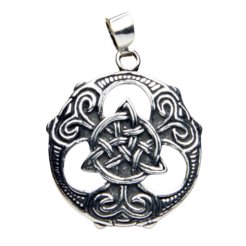 Zilveren Keltische hanger met triquetra