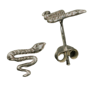 Zilveren oorstekers slang