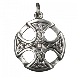 Ronde zilveren Keltische hanger
