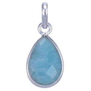 Zilveren hanger met larimar