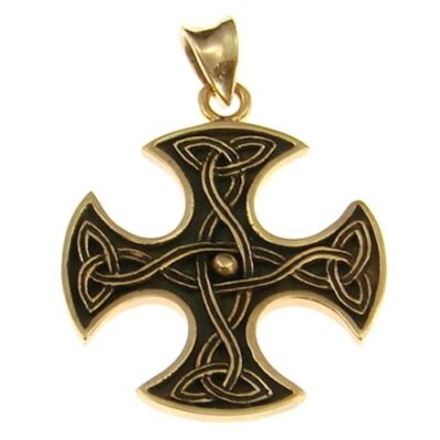 Bronzen hanger Keltisch kruis