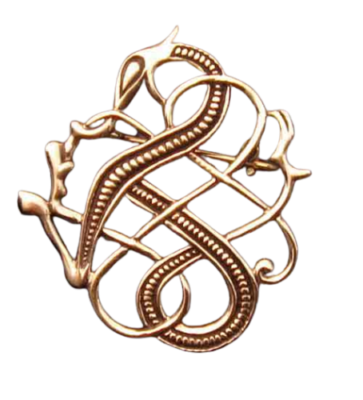 Bronzen broche Keltische draak