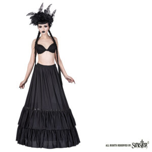 Lange zwarte hoepelrok van Sinister